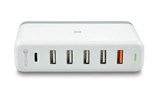 Six USB ports charger with Type-C